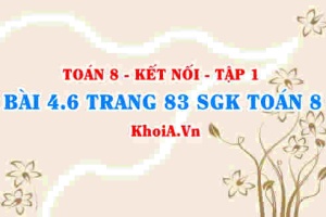 Bài 4.6 trang 83 SGK Toán 8 tập 1 Kết nối tri thức